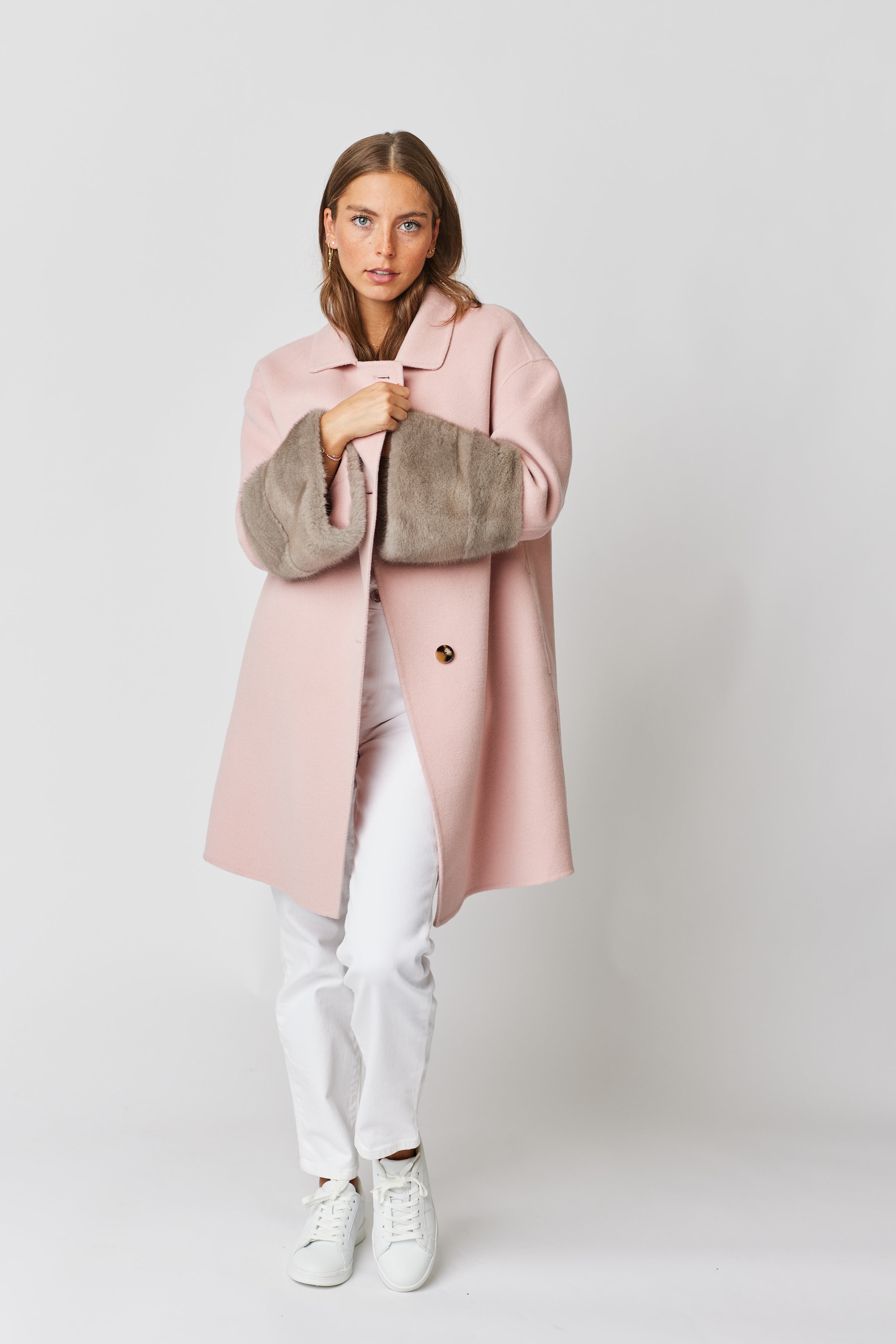 Faubourg Cashmere Coat - Pink