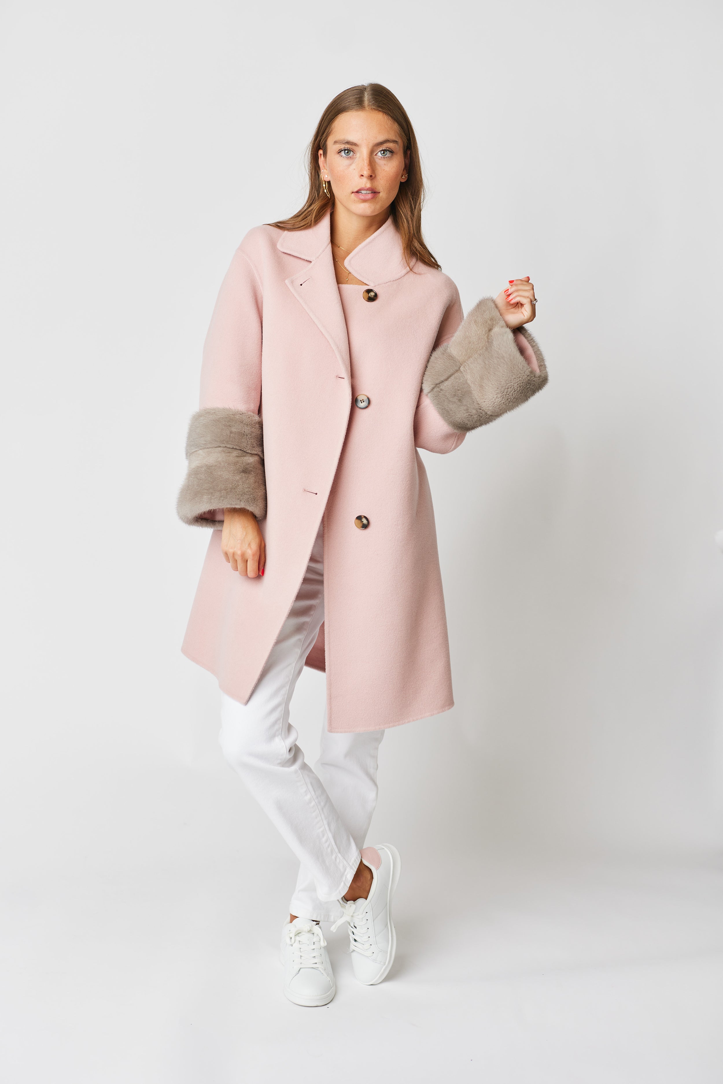 Faubourg Cashmere Coat - Pink