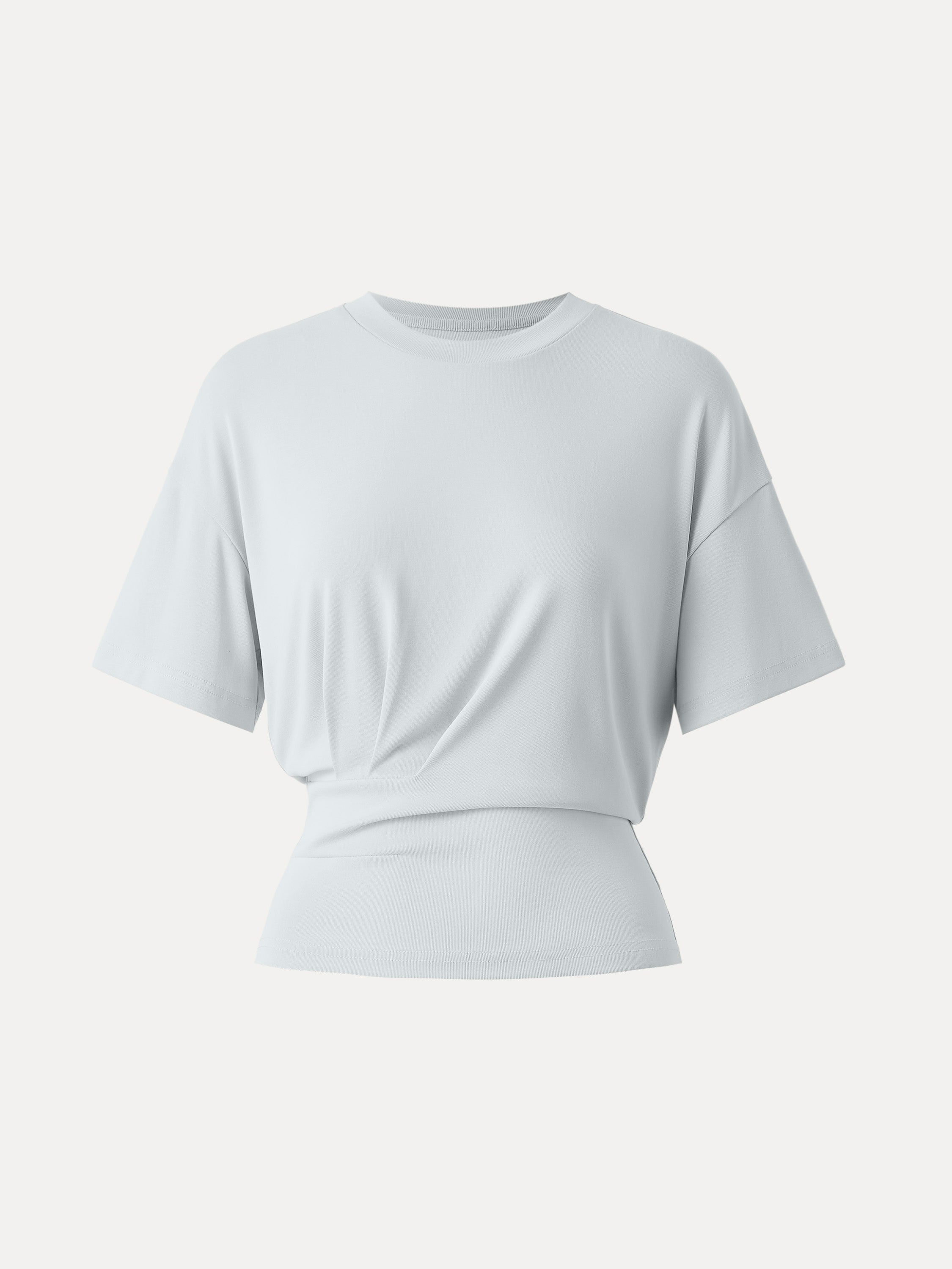 Crewneck Short Sleeve Tucked Tee