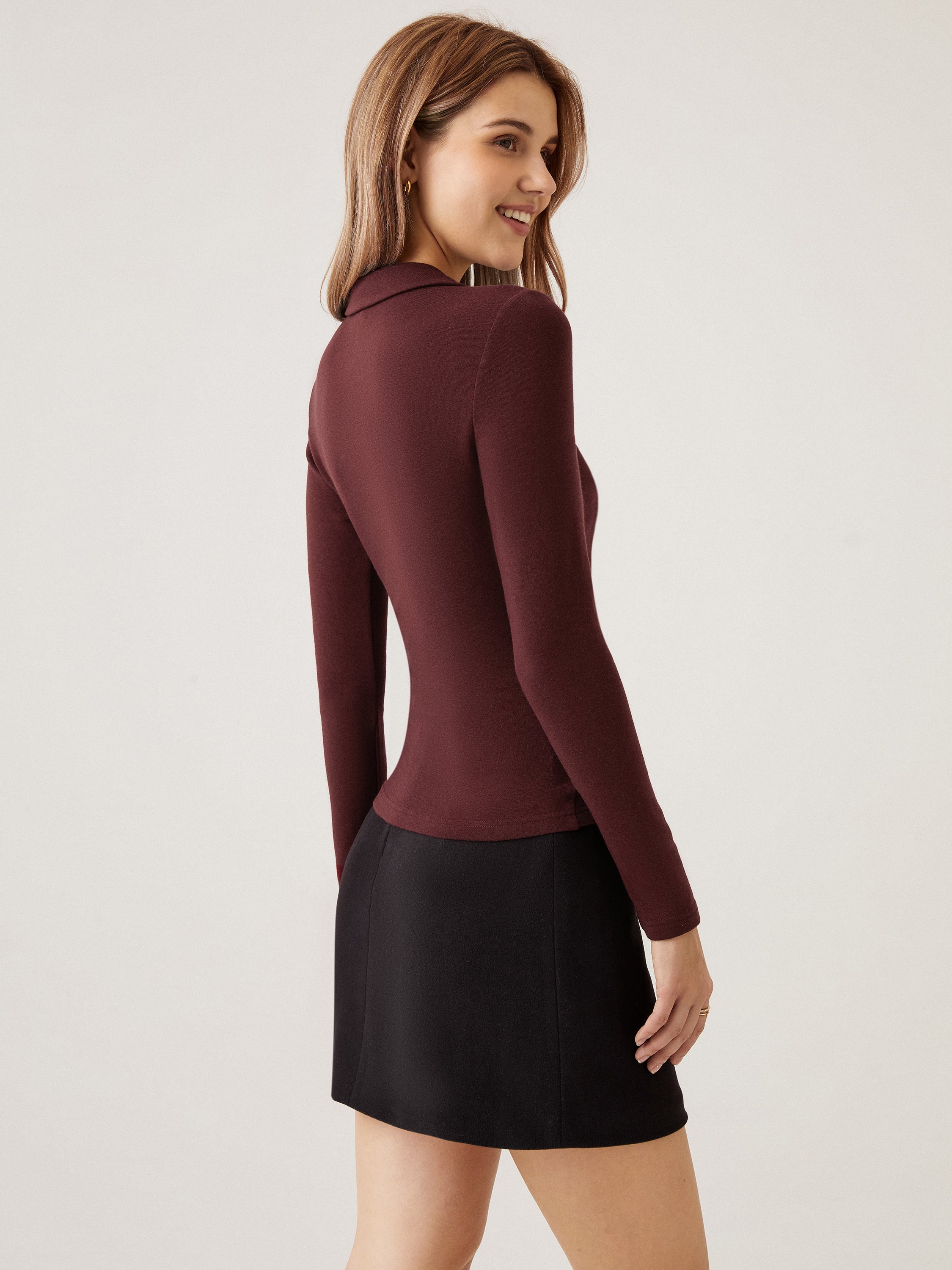 Collared Surplice Top