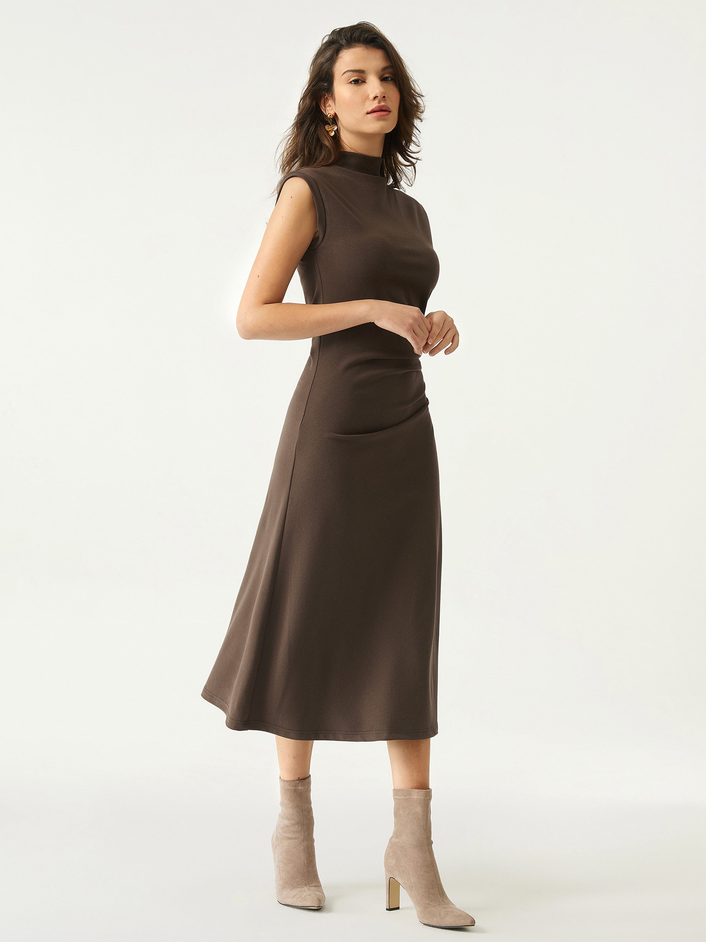 LuxeForm Mockneck Midi Dress