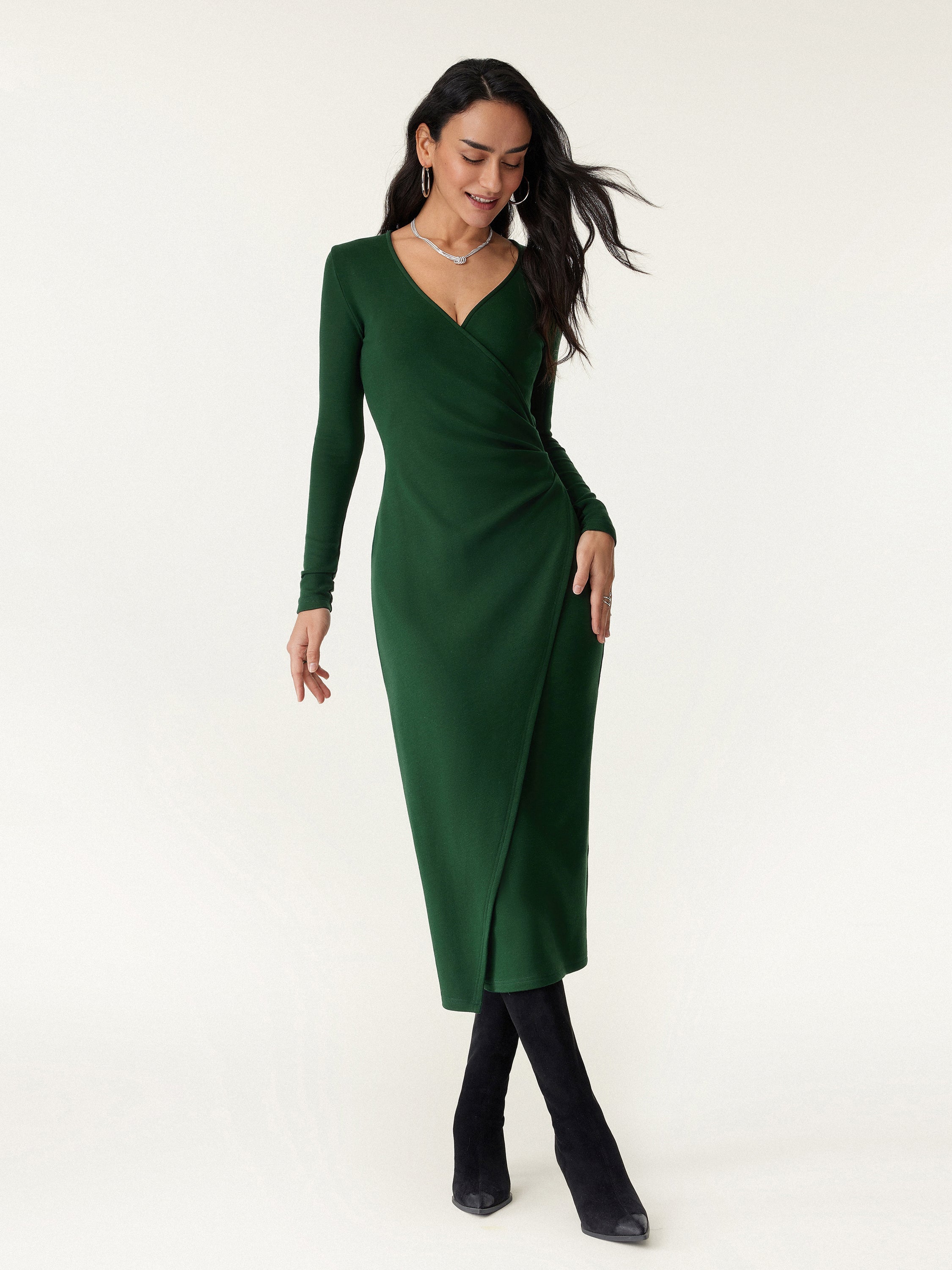LuxeHeat Turtleneck Dress