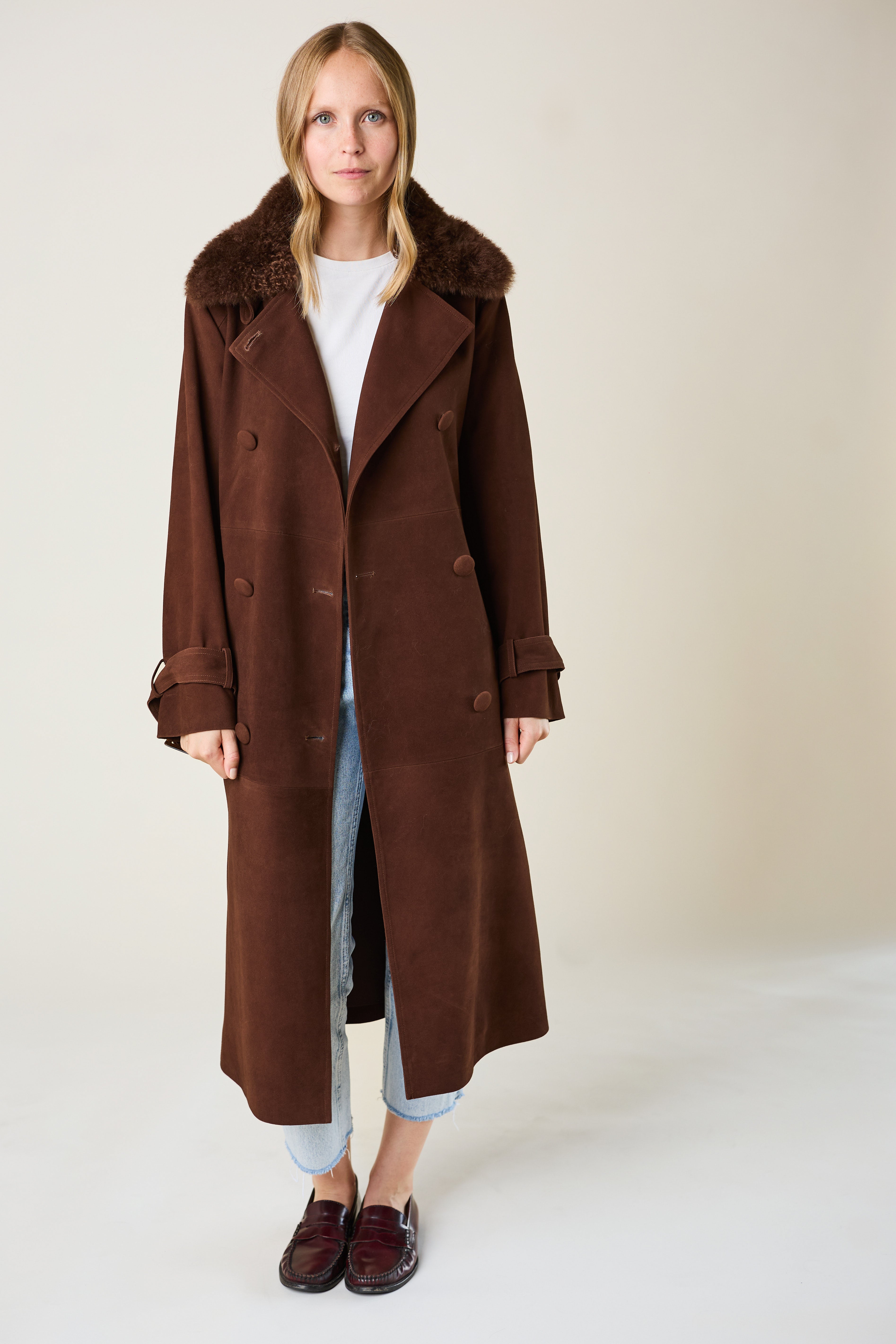 Kensington Suede Coat - Long