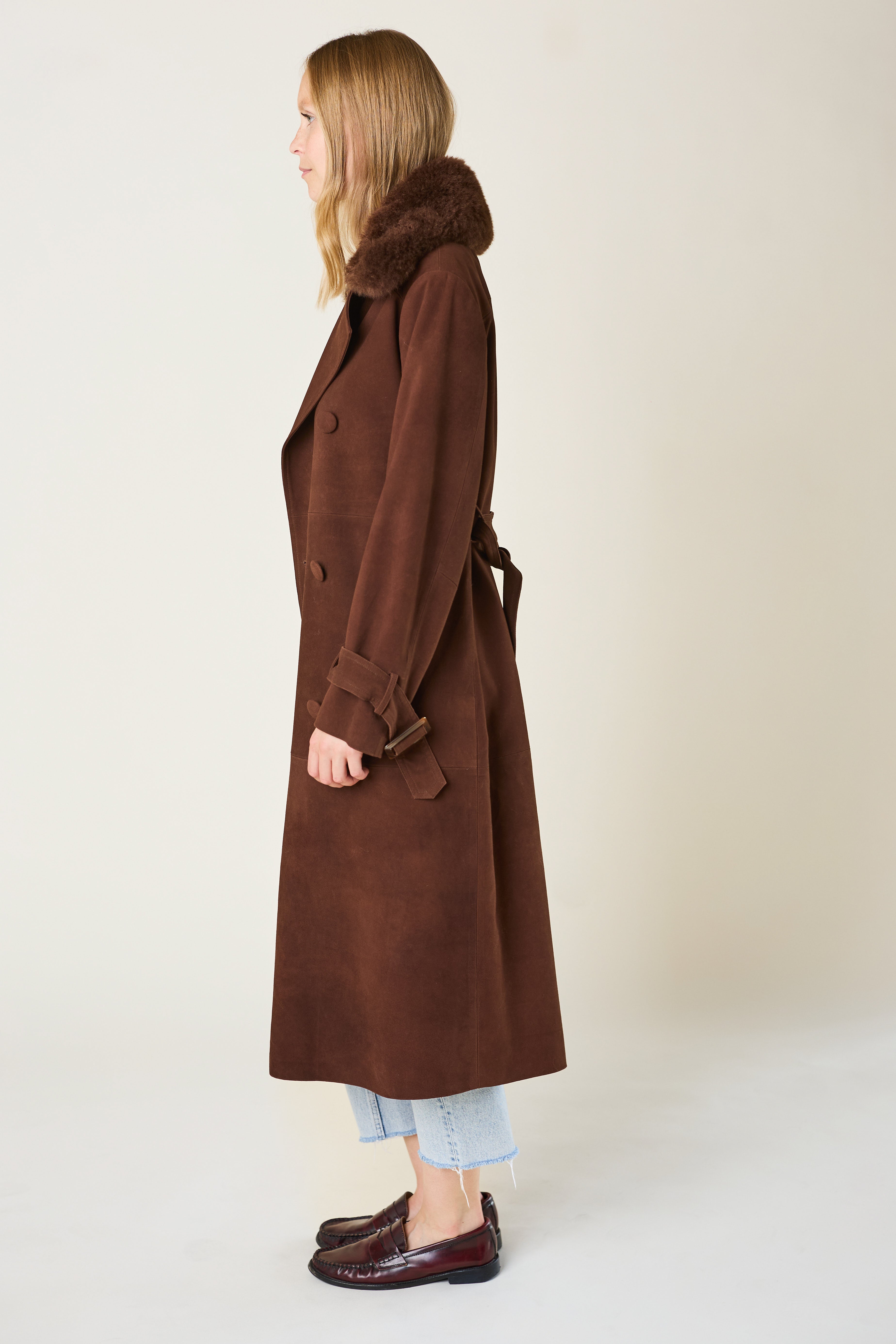 Kensington Suede Coat - Long