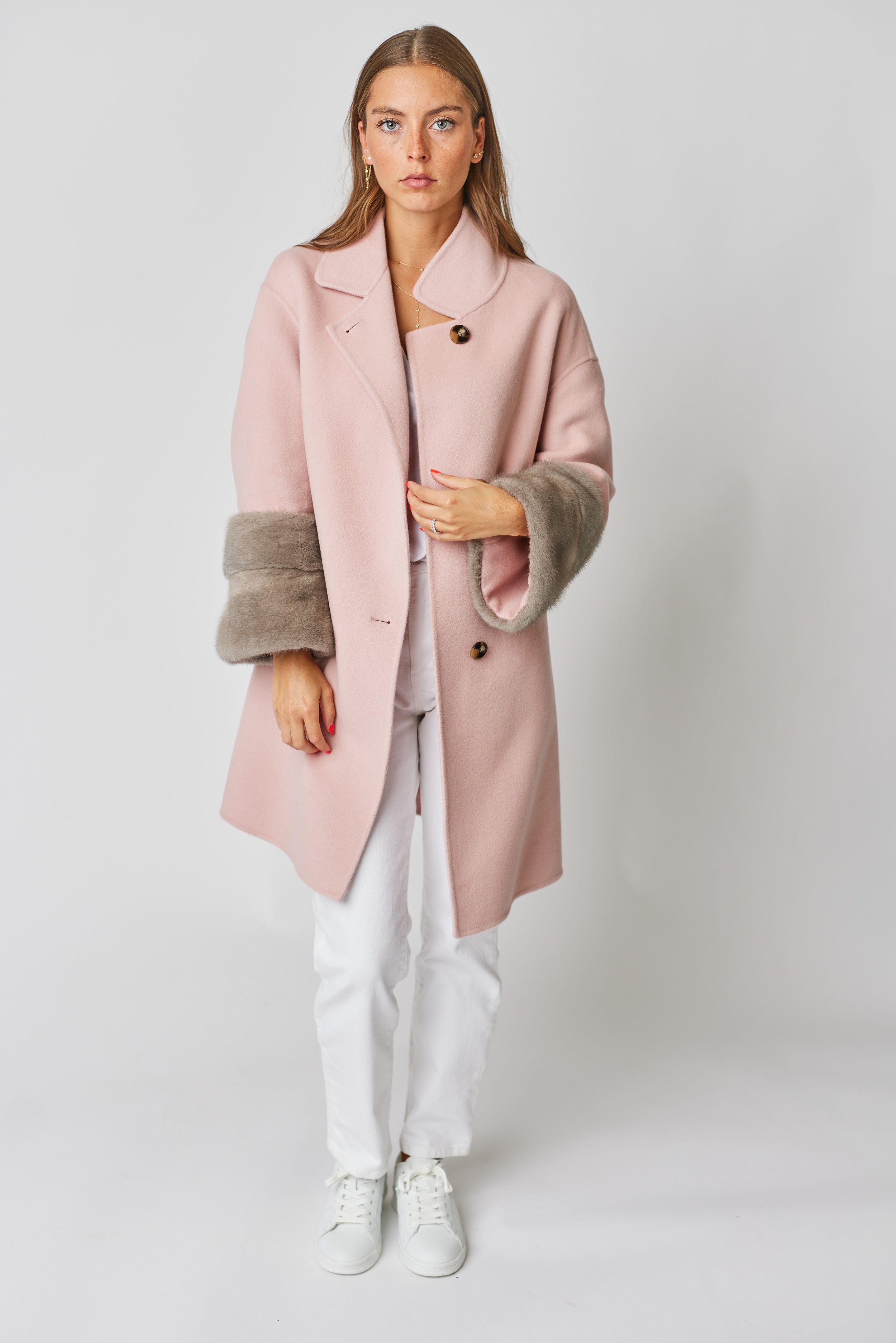 Faubourg Cashmere Coat - Pink