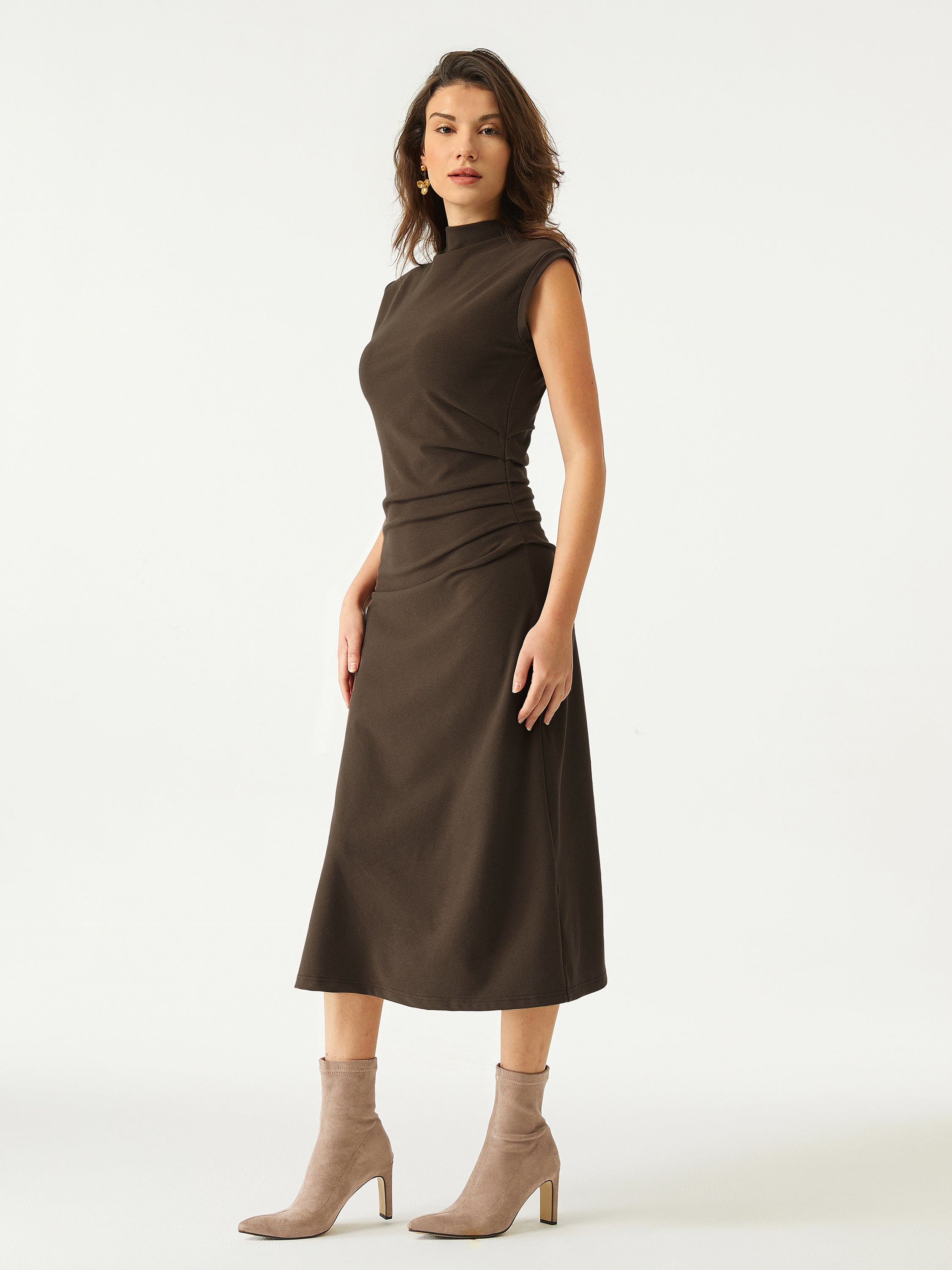 LuxeForm Mockneck Midi Dress