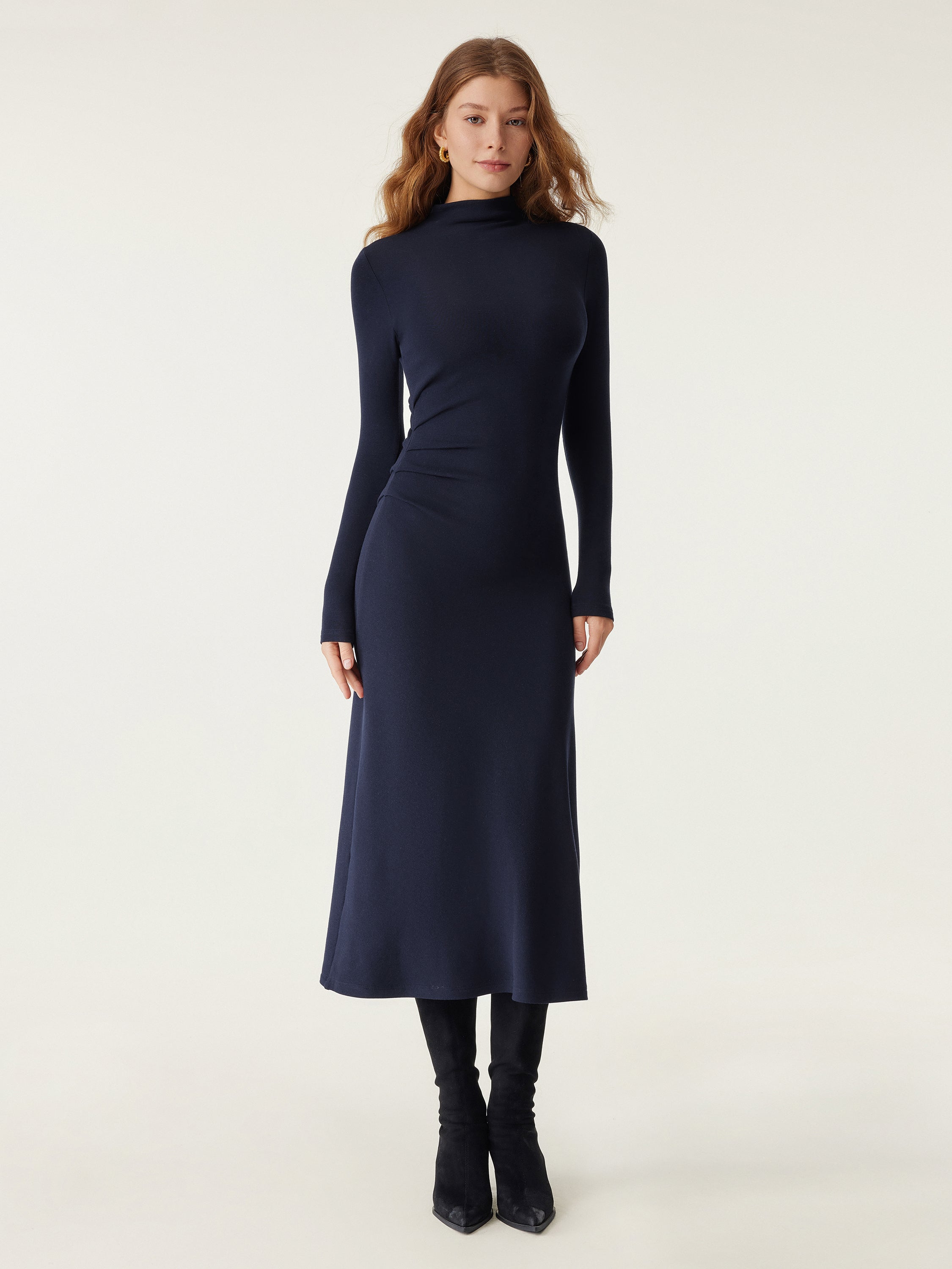 LuxeHeat Turtleneck Dress