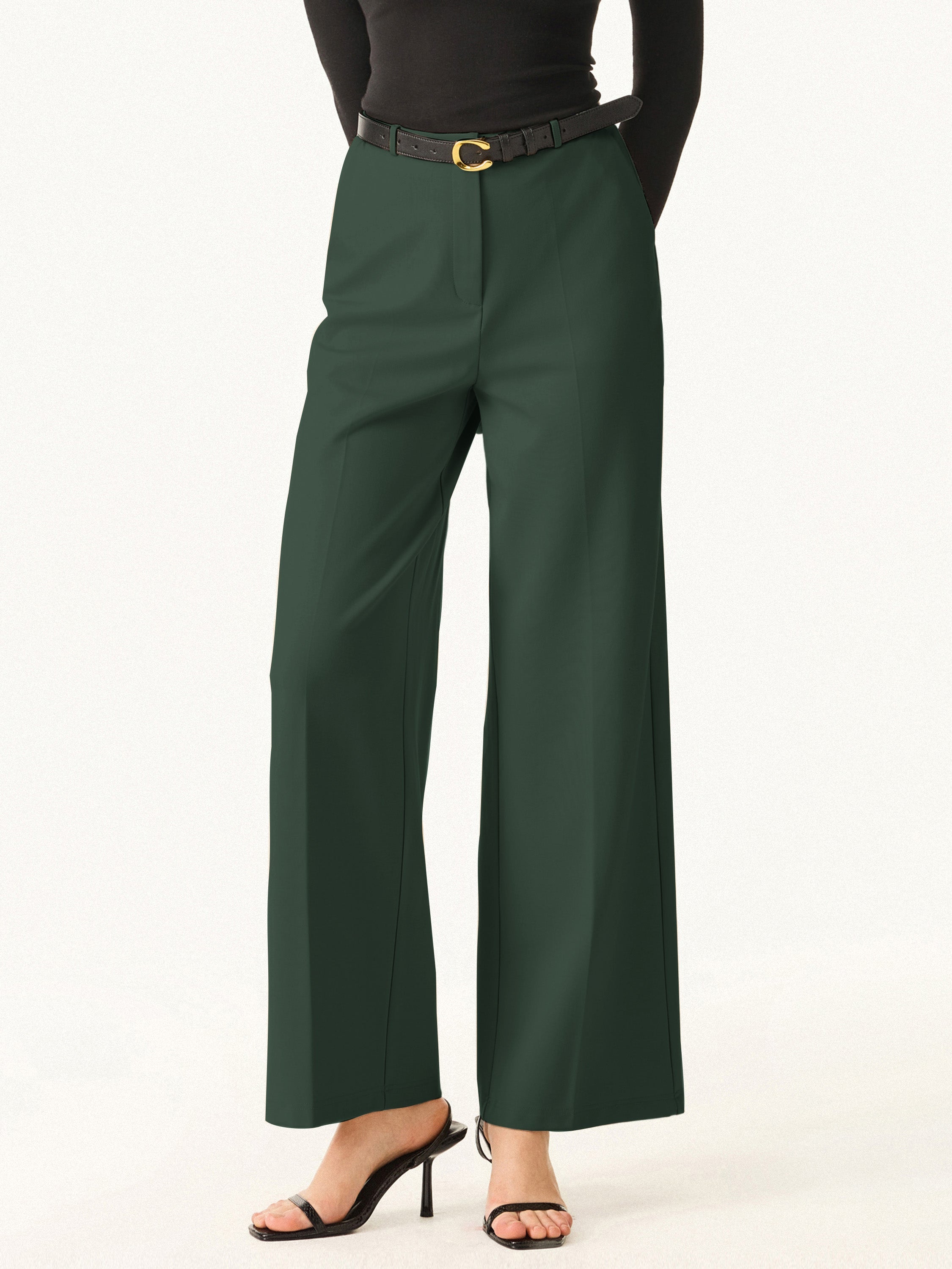 SleekLinen Wide Leg Pants