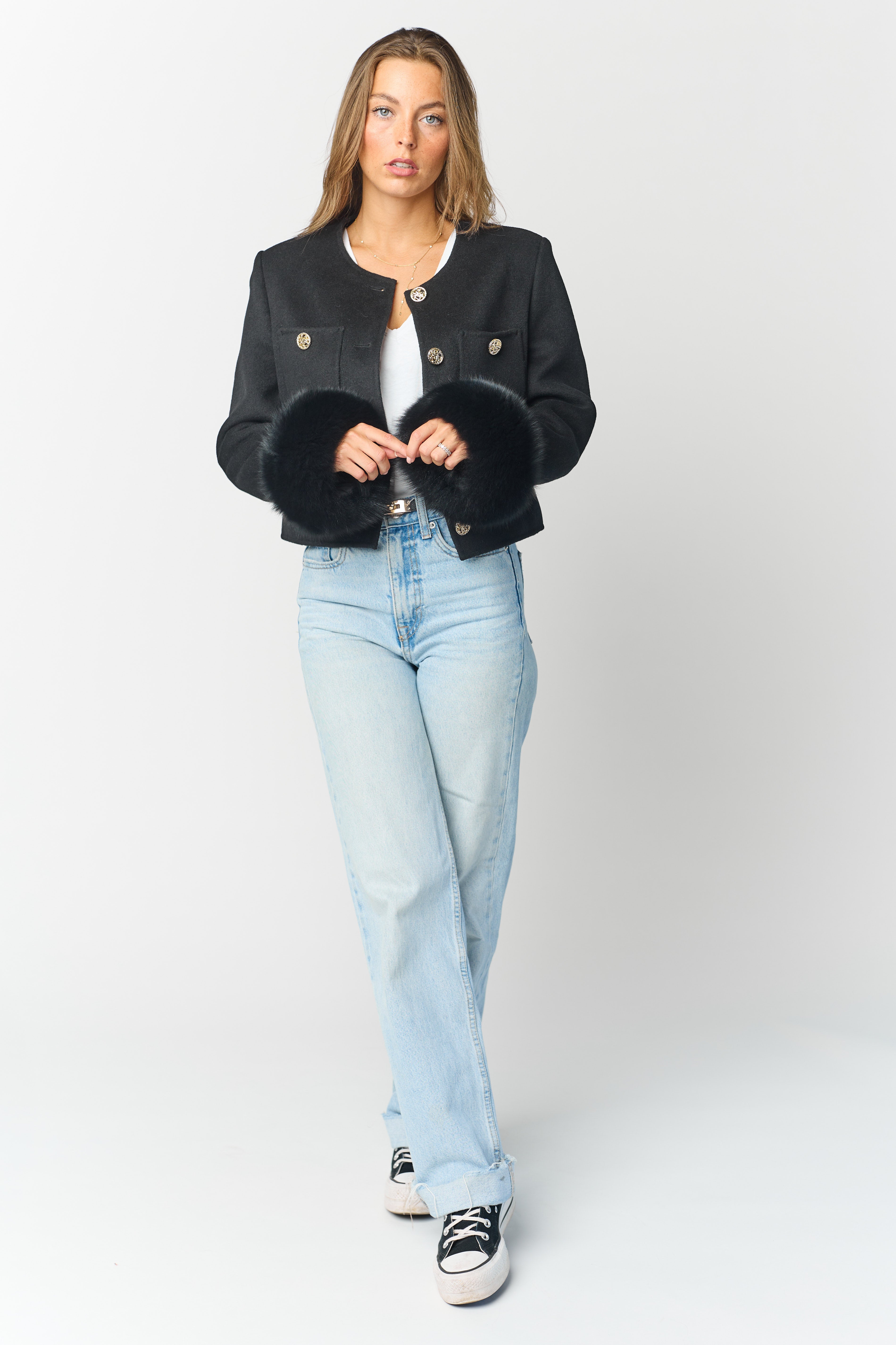 Mathilda Cashmere Jacket - Black