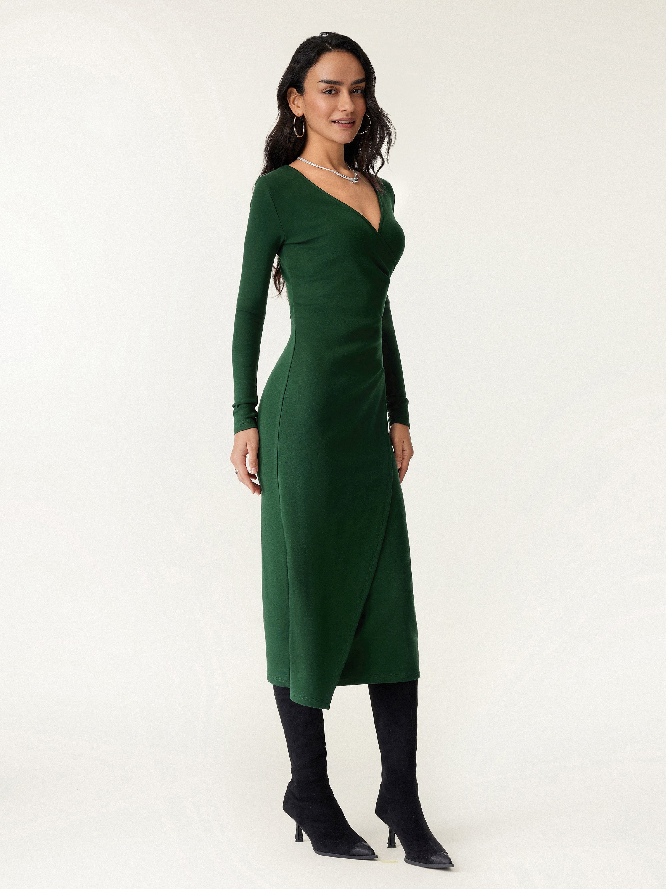 LuxeHeat Turtleneck Dress