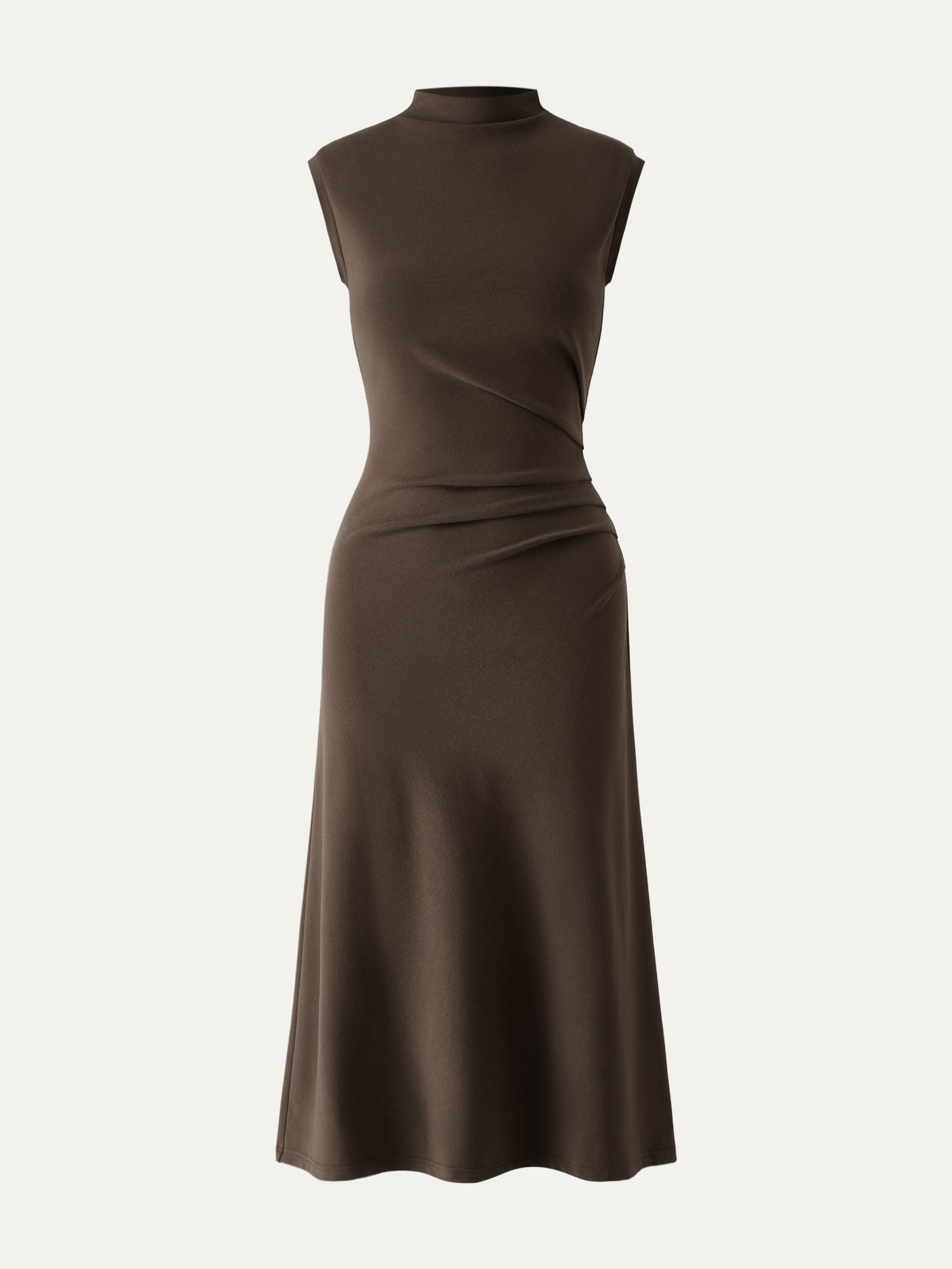 ElegantMock Structured Midi Dress