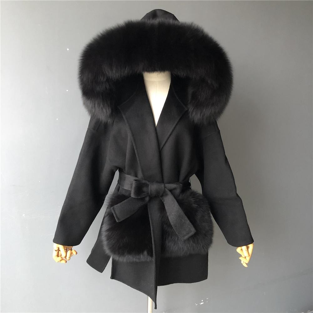 Olympia Cashmere Coat - Black