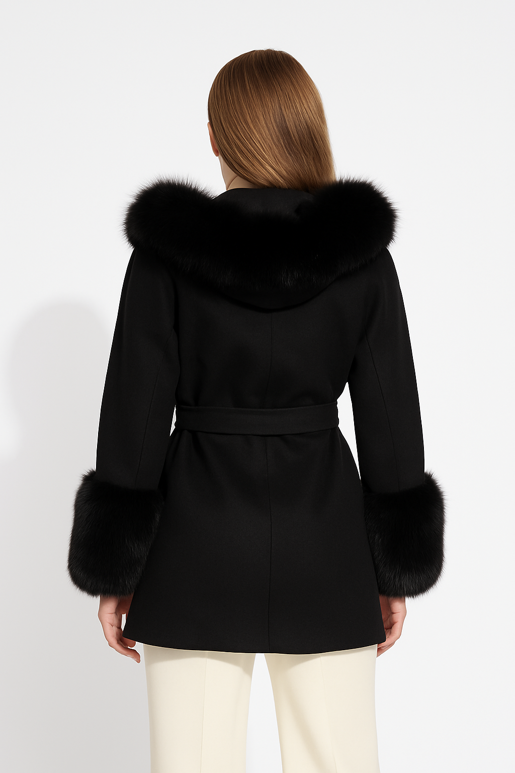 Ophelia Cashmere Coat - Black