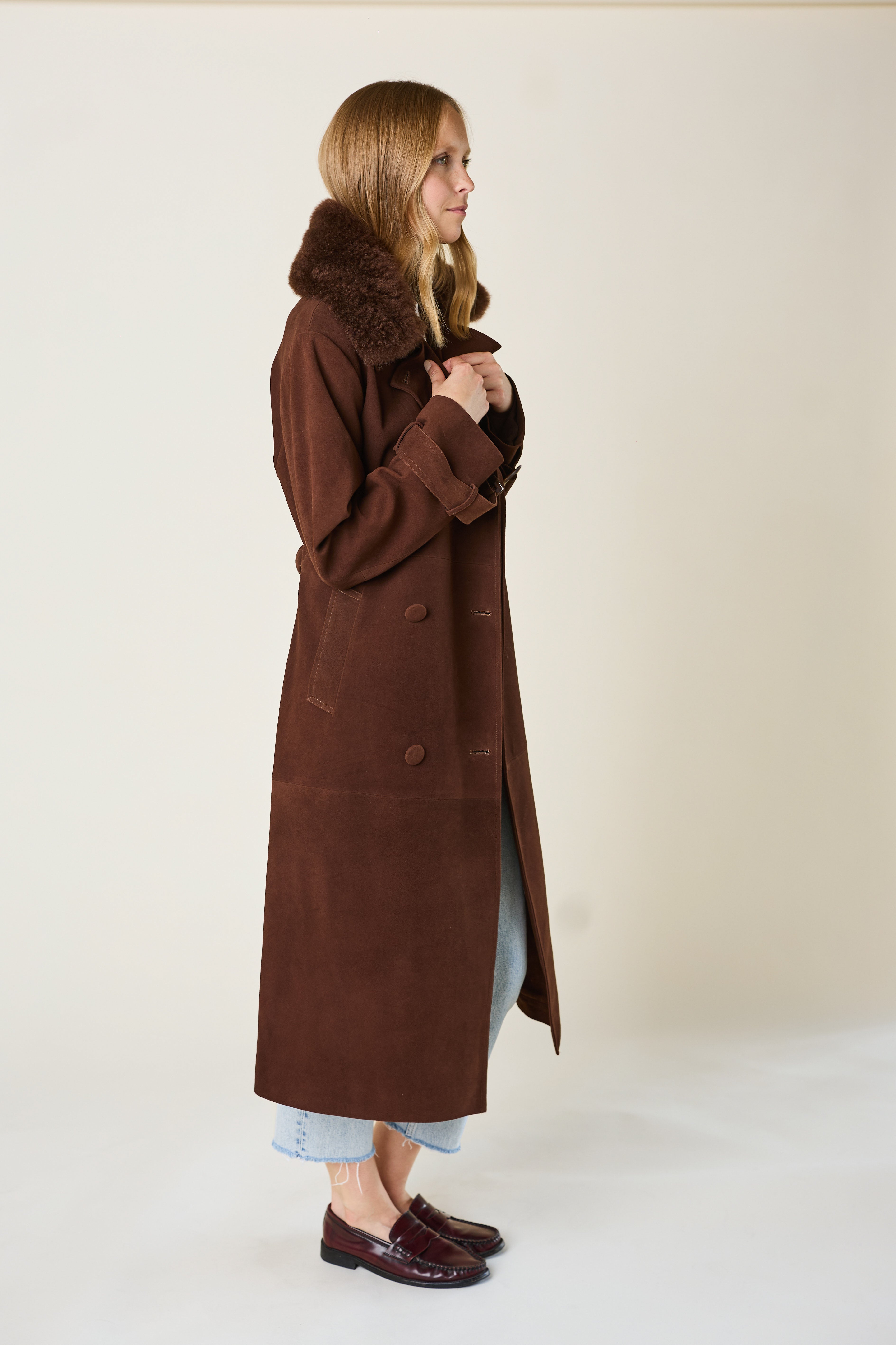 Kensington Suede Coat - Long