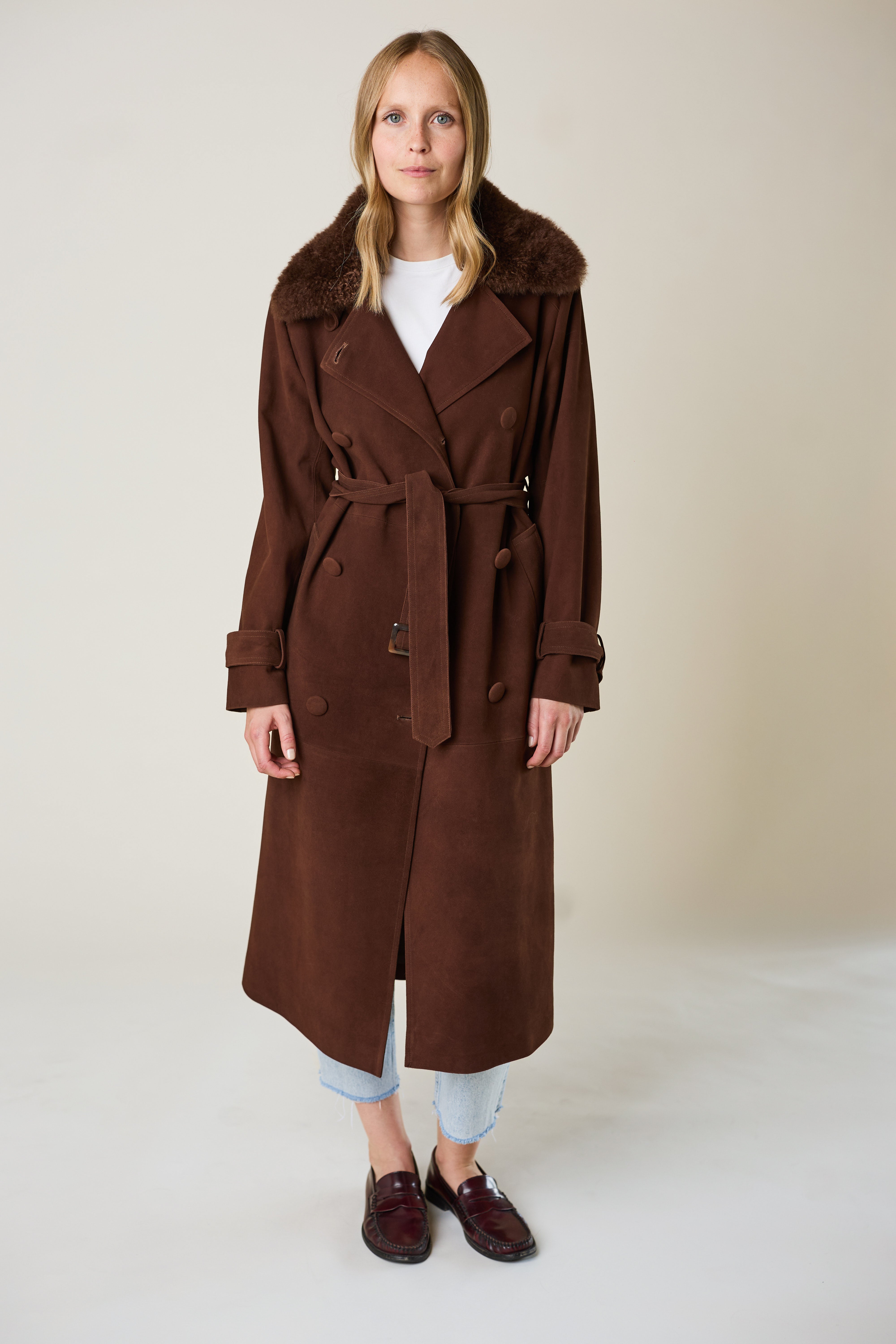 Kensington Suede Coat - Long